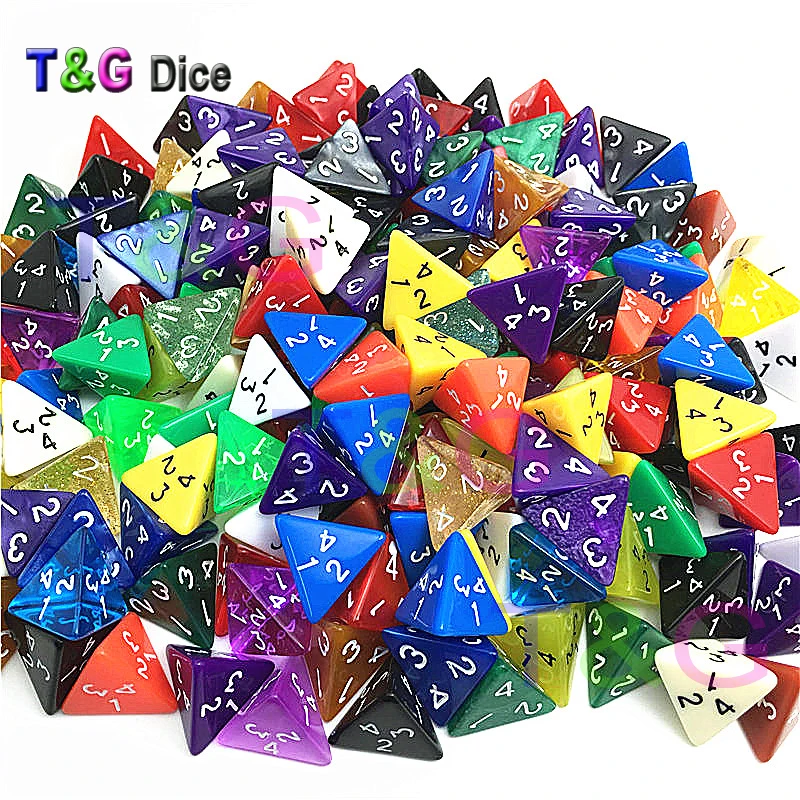 Оптовая продажа хит продаж 4 сторонняя D4 игральная кость для настольной игры