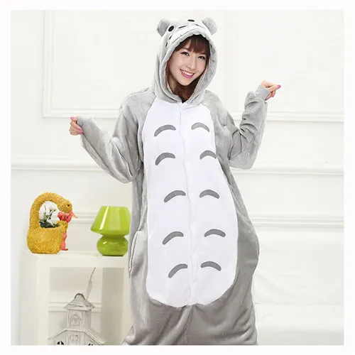 Тигр Жираф Onesie взрослых для женщин животных единорог пижамы фланелевые теплые