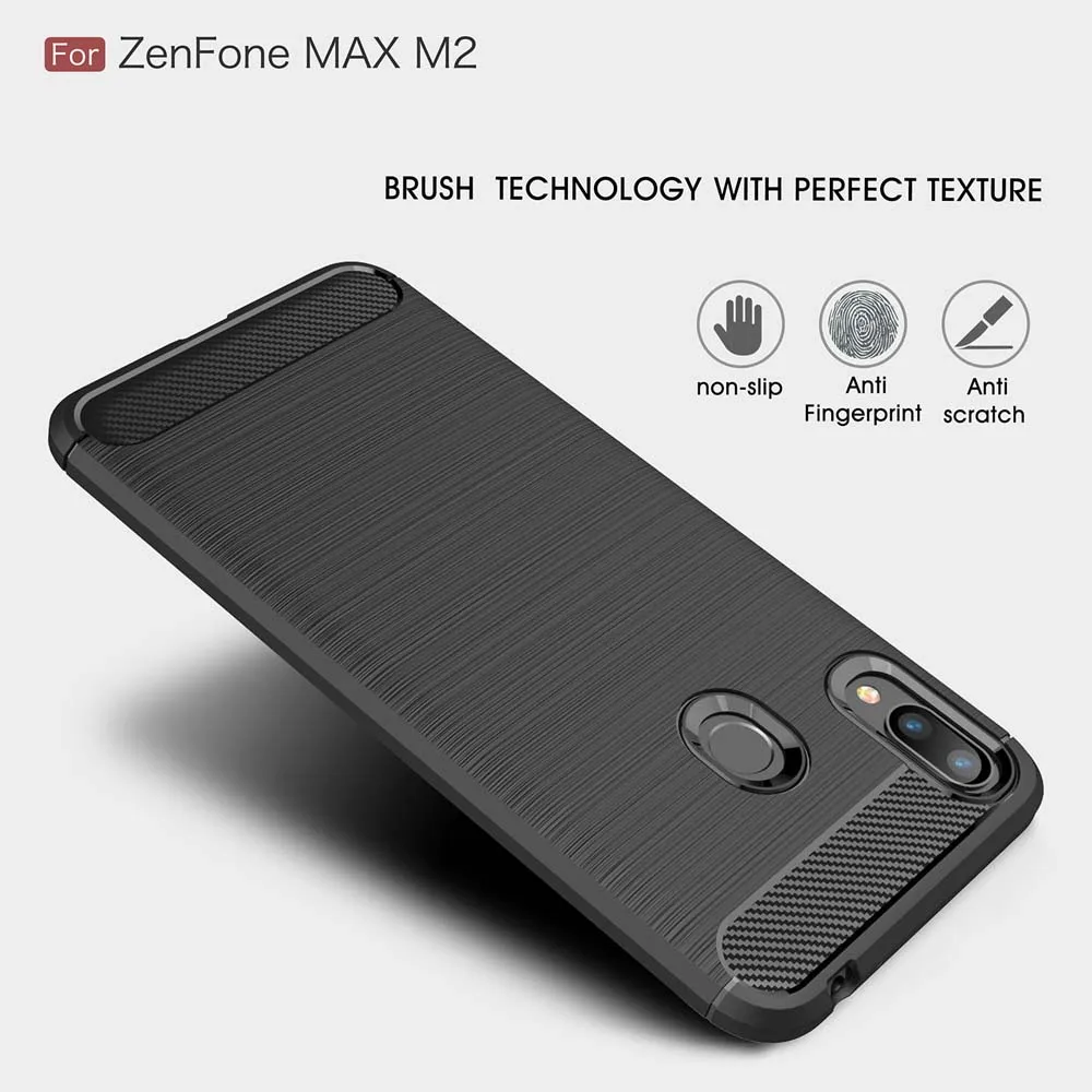 Чехол из углеродного волокна для Asus Zenfone Max M2 zb633kl чехол ZB633KL задняя крышка