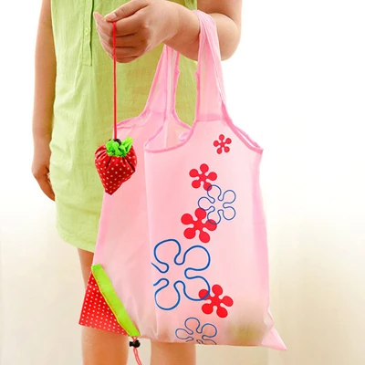 Women Shopping Bags 2019 Hot Creative Environmental Storage Bag Handbag Strawberry Foldable Reusable Grocery Nylon Eco Tote | Багаж и