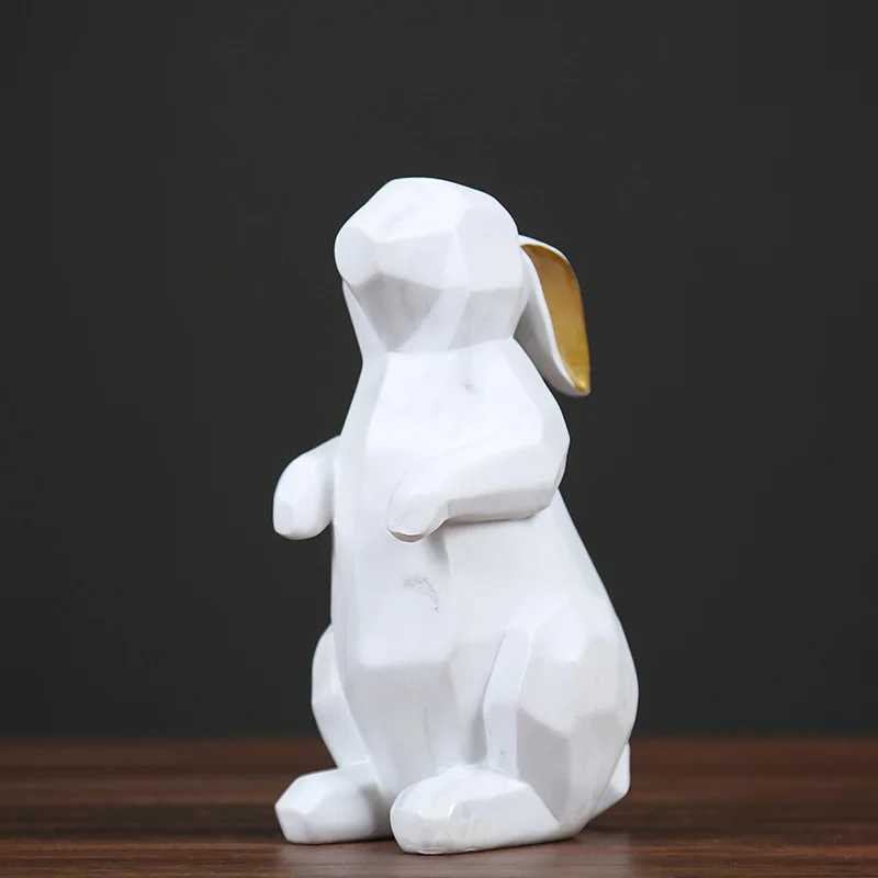 Nordic geometry white bear rabbit abstract origami paper crane ornaments gifts porch home decor wine cabinet decorations YWDY33 | Дом и сад