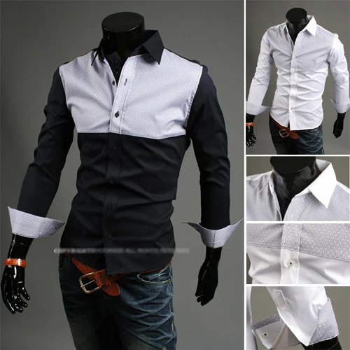 New autumn outfit joining together the wind hitting scene of a man's shirt Men's contracted leisure business long sleeve shirts |