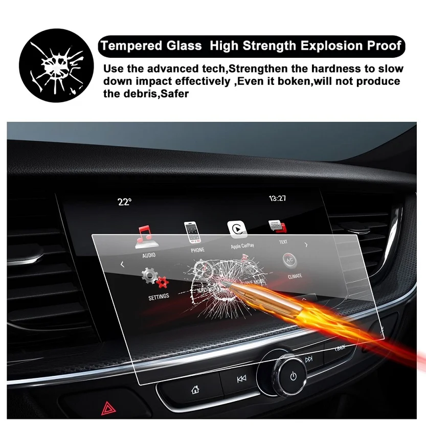 8-inch Защитная пленка RUIYA для Opel Insignia 2/для Opel Insignia 2, Защитная пленка для экрана из закаленного стекла 9H - Цвет: 8-inch