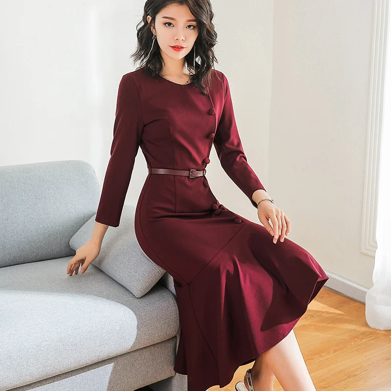 Новинка 2020 весеннее элегантное женское платье модное корейское офисное