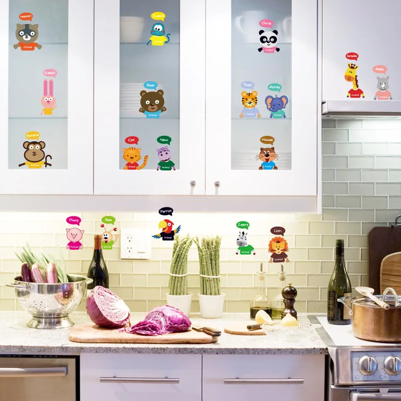 Наклейки с милыми мультяшными животными сделай сам наклейка переключателем