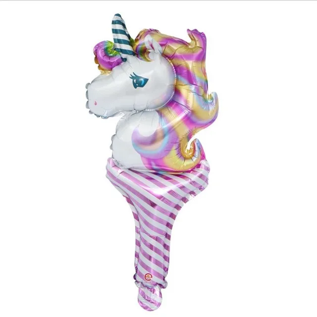 unicorn pink 2 Lucky 50 шт./лот мультфильм Heros KT Воздушные шары "Миньоны" палочки держатели надувные фольга Воздушные шары на день рождения вечерние принадлежности украшения - Цвет: unicorn pink 2