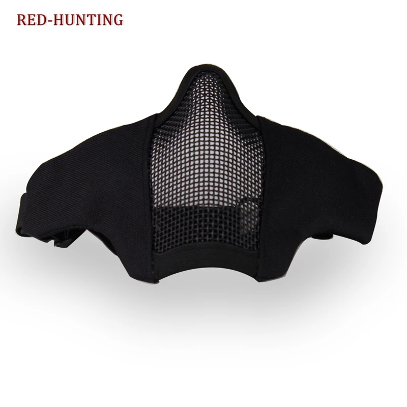 Тактическая Военная маска на половину лица из металлической проволоки сетчатая