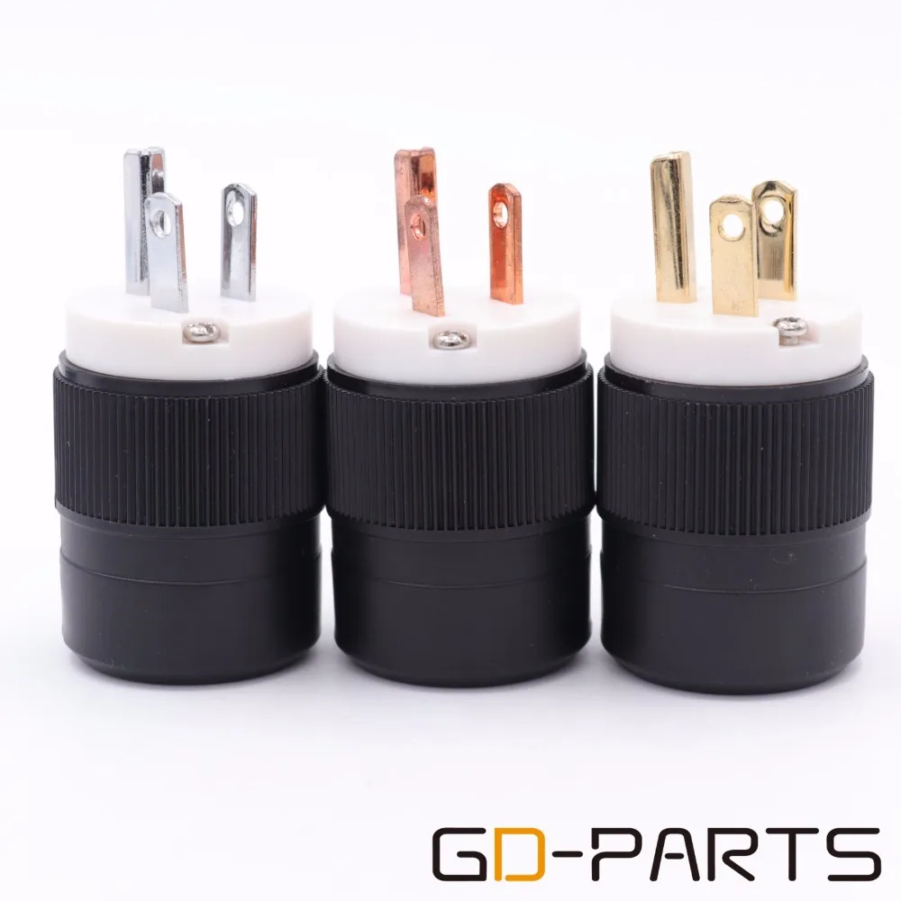 Хромированный Позолоченный разъем питания IEC 320 стандарт США штепсельная вилка