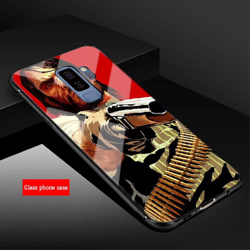 Популярные Красные Dead Redemption 2 чехол для телефона из закаленного стекла Samsung Galaxy S8