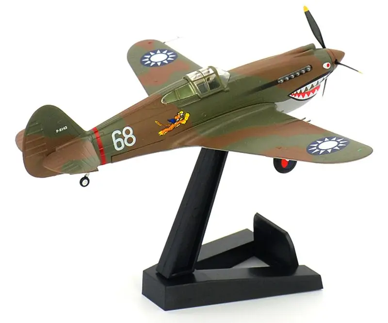 Предварительно построенный коллекционный самолет 1/72 Curtiss P-40 Warhawk Второй мировой войны истребитель Tomahawk летающий тигр готовая пластиковая модель