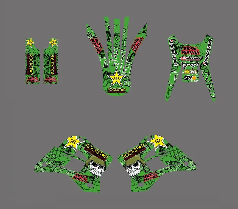Набор стикеров для Kawasaki KDX200 KDX220 1995 2005 2006 2007 2008 2 штриха KDX 200 220|sticker kit|decal kitdecal graphics |