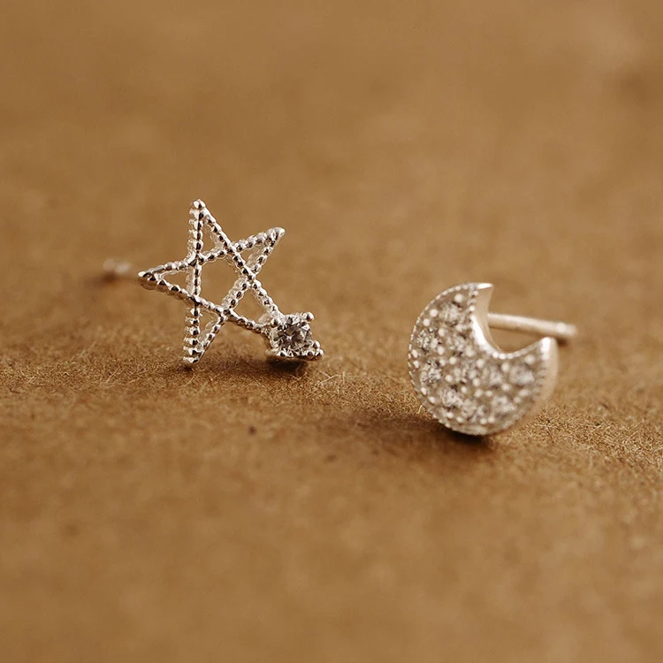 Серьги в виде полумесяца из стерлингового серебра 925 пробы|earrings nails|earrings korean925