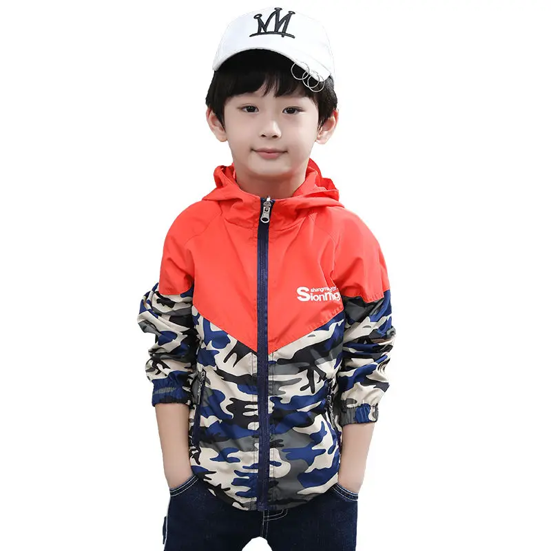 INS/Лидер продаж куртки для мальчиков От 4 до 13 лет детская одежда камуфляжная
