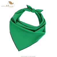 sishion 2021 new chiffon scarves 70cm70cm white red green pink yellow retro vintage soft square shawl women scarf sd0017