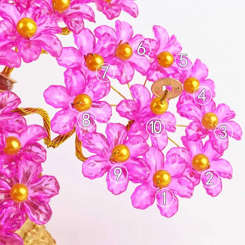 Фэн шуй деньги счастливое богатое дерево ремесло натуральный кристалл офис