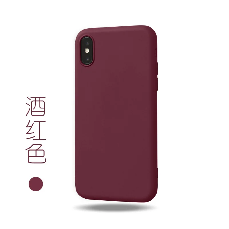 Siliicone TPU задняя крышка телефона для iphone7plus чехол матовый простой мягкий iphone7 iphoneXS XR