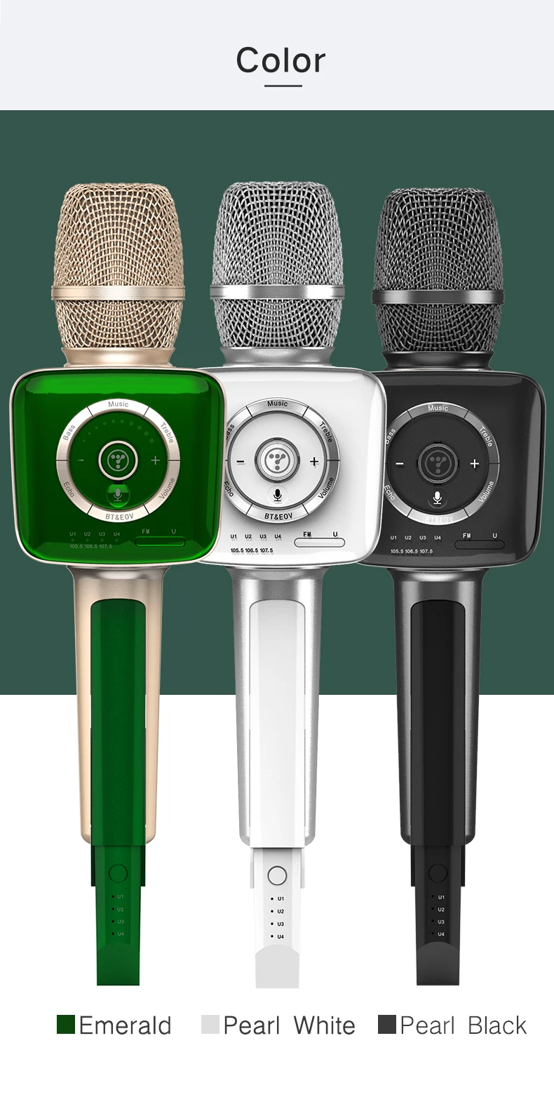 Тосинг микрофон продавец смартфон HIFI bluetooth/FM/UHF/EOV/AUX IN/наушники Ручной беспроводной караоке профессиональный микрофон