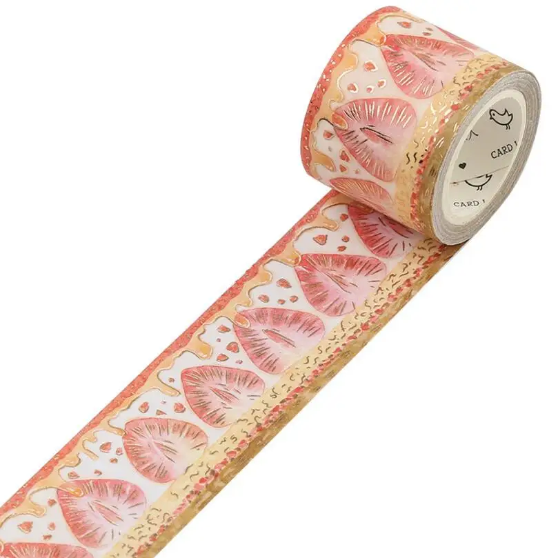 Свежий Клубника жизнь выпечка торта мороженого золочение лента Washi DIY