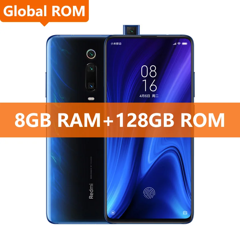 8GB 128GB Blue Xiaomi Redmi K20 Pro 8 Гб 128 ГБ восьмиядерный смартфон Snapdragon 855 с глобальной ПЗУ 6,3" AMOLED камера 48 МП 4000 мАч телефон nfc - Цвет: 8GB 128GB Blue