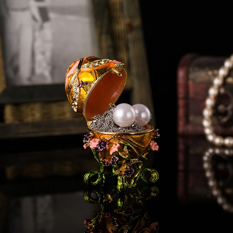 QIFU Новое поступление красного цвета faberge яйцо безделушка коробка для подарков