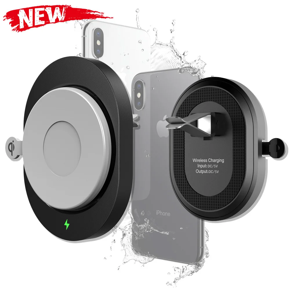 Vacuum Car phone holder QI Wireless charger for iphone x xs max 8 samsung s9 s8 s7 note9 fast charging support telephone voiture | Мобильные