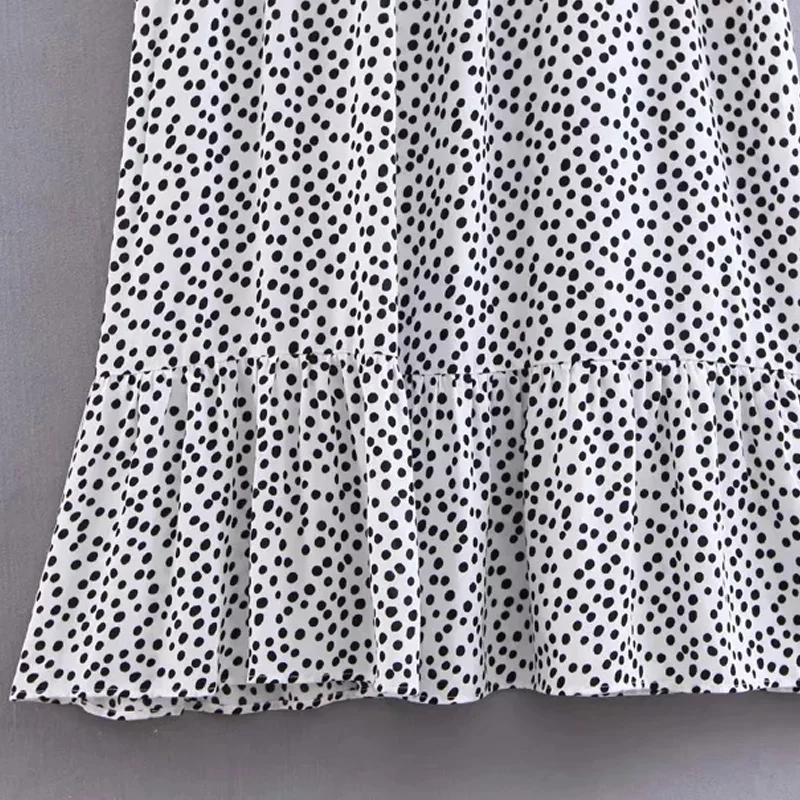 Летнее платье 2019 винтажное Бохо длинное в горошек женское шикарное