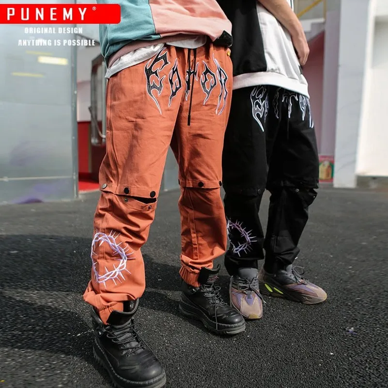 Страсть Распечатать Для мужчин брюки эластичные ботильоны с пуговицами в стиле