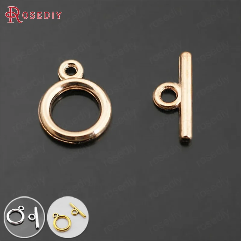 

(27391)30 Sets O Shape 12MM Champagne Gold Color Zinc Alloy O Toggle Clasps Bracelets Clasps Diy Jewelry Findings Accessories