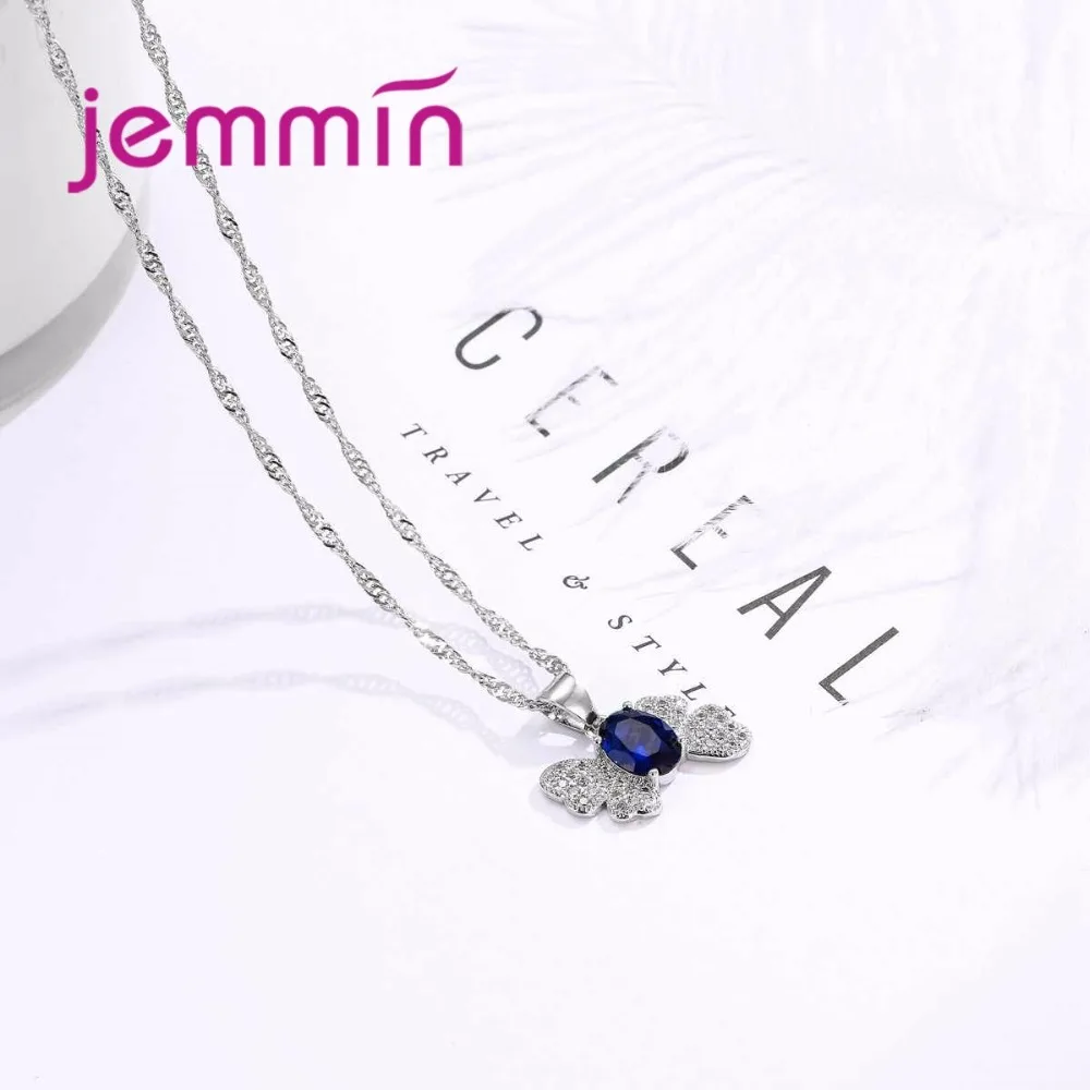 Женский комплект украшений из серебра 925 пробы элегантные свадебные серьги с