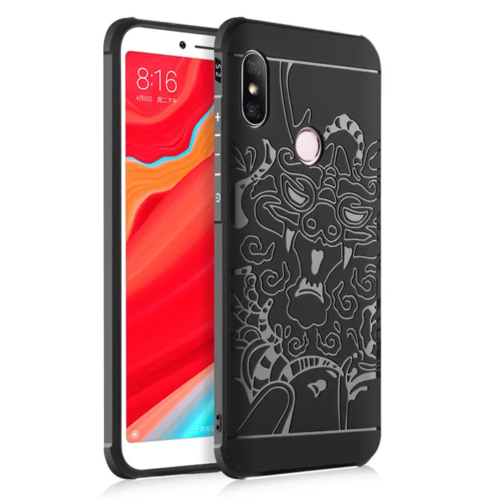 Для Xiao mi Red mi S2 чехол 3D Dragon Мягкий Силиконовый ТПУ чехол для телефона для Xiaomi mi 8 Pro 8 SE Max 3 Red mi Note 6 5 Pro Чехол - Цвет: Black 3D