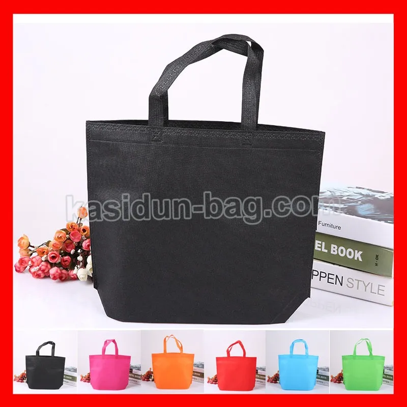 (100pcs/lot) size W38*H32*D10 cm custom logo eco reusable shopping bag with logo