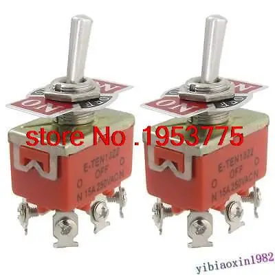 10 Pcs AC 250V 15A Amps ON/OFF/ON 3 Position DPDT Toggle Switch | Обустройство дома