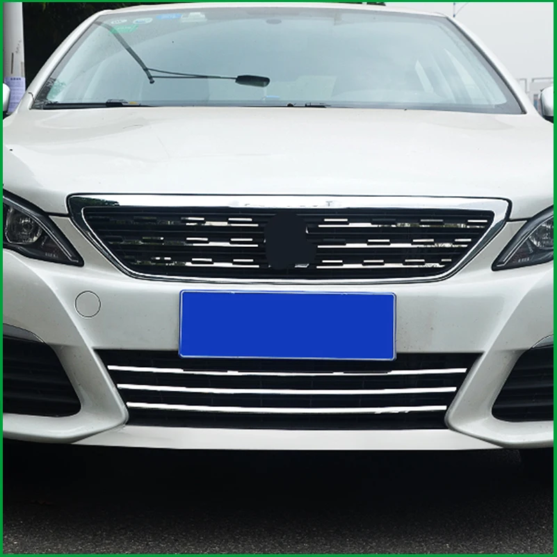 Для Peugeot 308 2016 2017 Решетка переднего бампера противотуманная фара рамка крышка