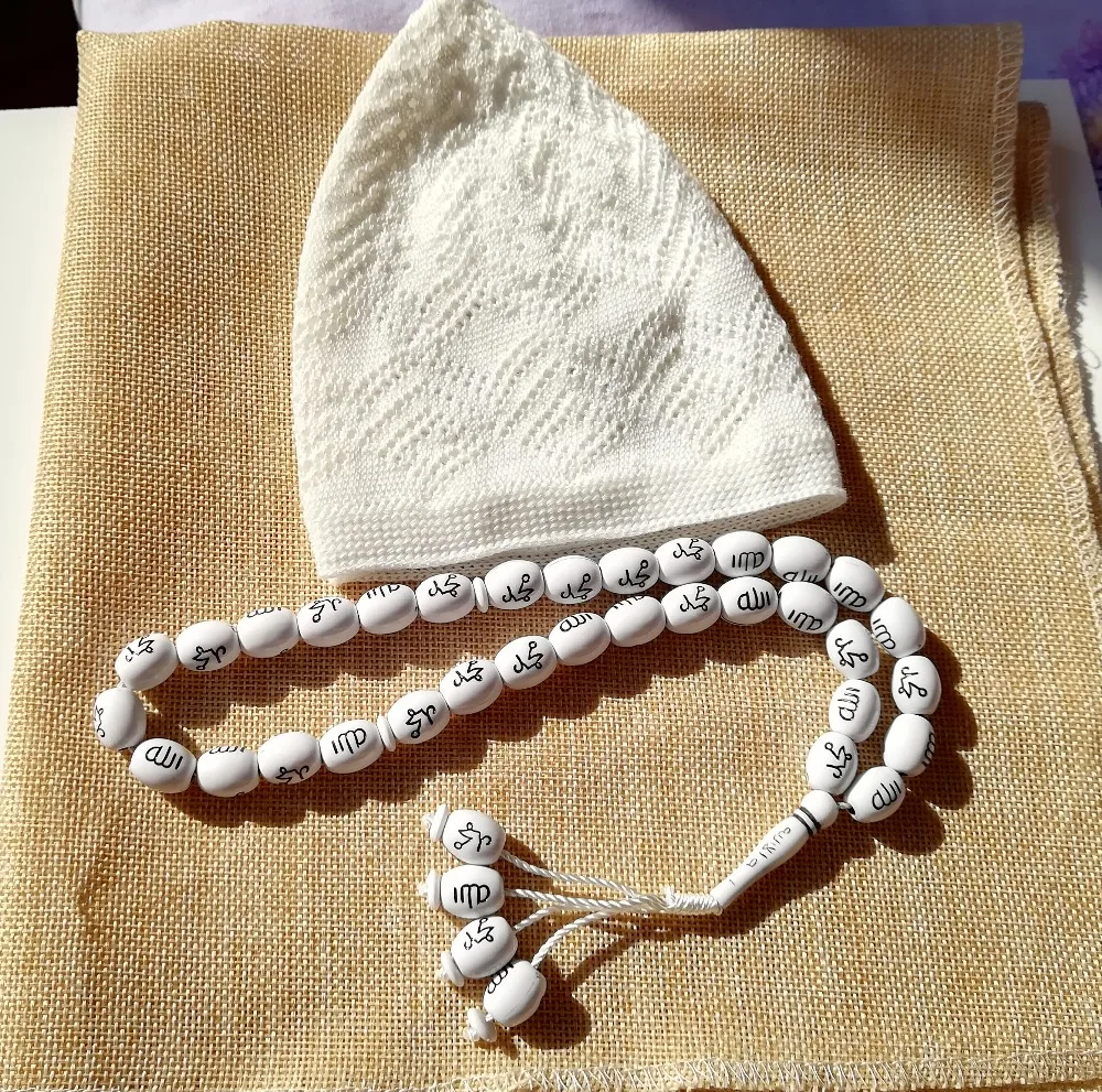2 шт./лот мусульманские мужские молитвенные шапки & tasbih masbaha Beanie Турецкий Арабский
