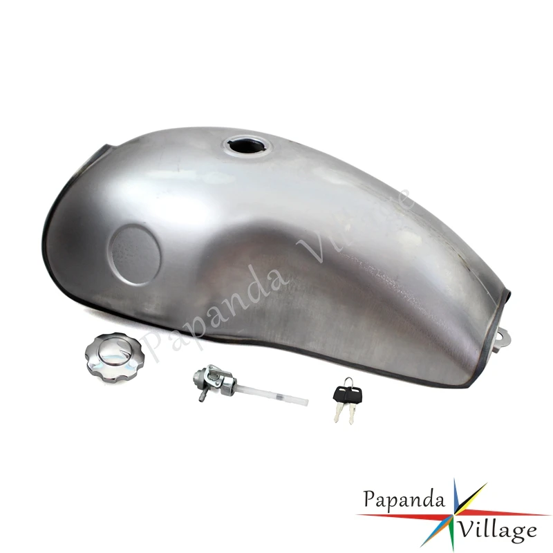 10 л универсальный стальной топливный бак Cafe Racer для Harley Yamaha Honda GS XV CB RD 50 350 400 750 BMW R100
