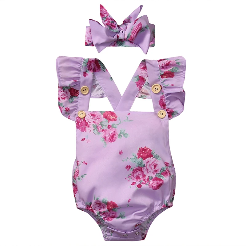 Боди и повязка на голову для новорожденных с цветочным принтом|baby girl clothes|newborn baby