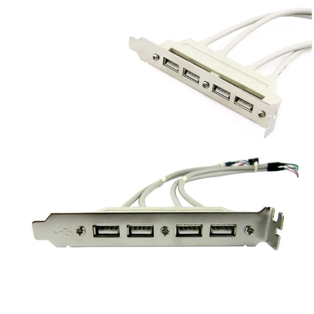 Переходник для материнской платы PCI 4 порта USB 2 0 гнездовой разъем 9 p с кронштейном