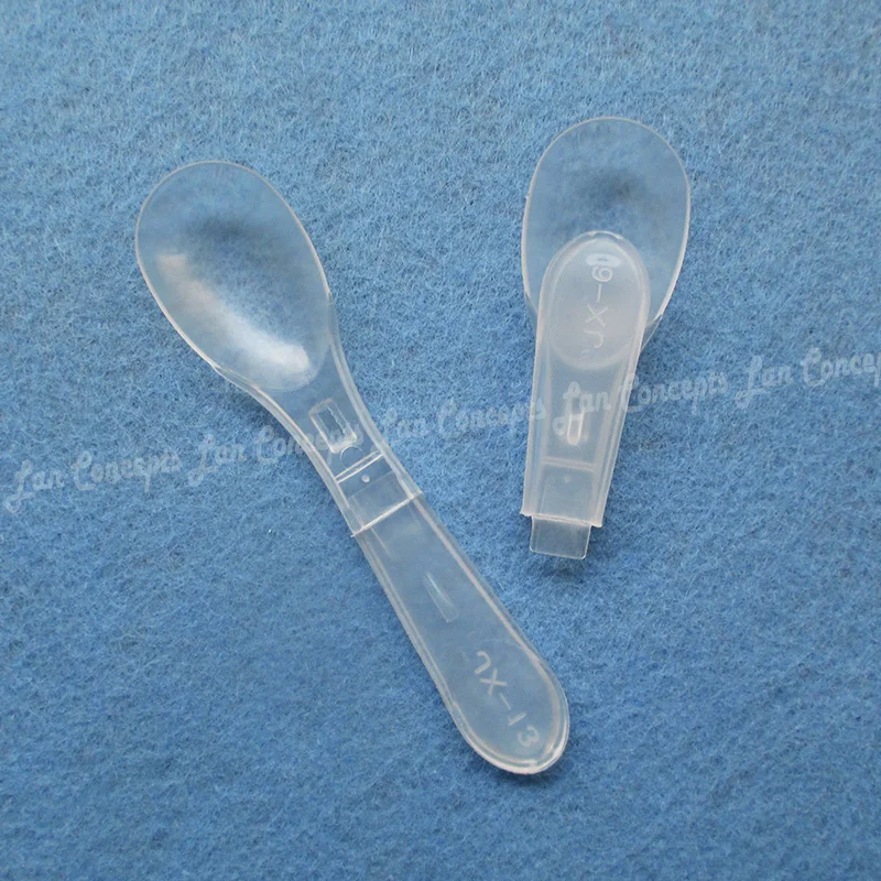 2 г складная пластиковая мерная ложка HDPE для медицинского молочного порошка