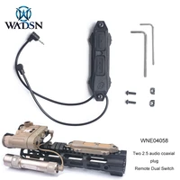 wadsn airsoft remote dual switch 2 5mm audio coaxial plug tactical augmented pressure pad for wmx 200 torches peq 15m3x ne04058