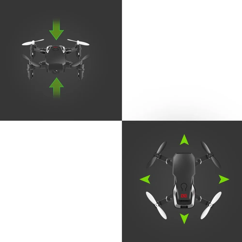 DG186 Мини RC 2 4 г cFoldable FPV Квадрокоптер 720P HD камера высота удержания 500 мАч батарея 10