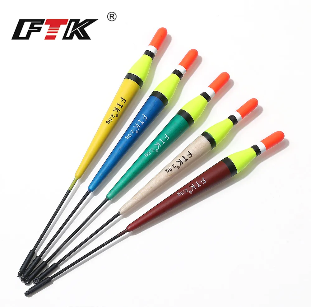 

FTK Barguzinsky Fir Light On The Dark 10Pcs/Lot Fishing Float Length 14.5-17.5cm Float 2g-6g Mix Color For Carp Fishing