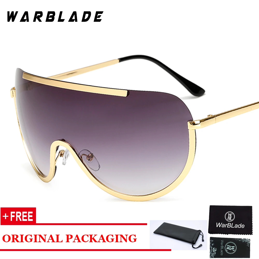 Новейшая оправа для очков big Shield из сплава оверсайз сексуальные крутые