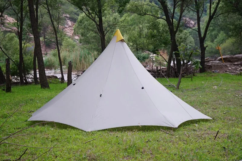 4 человека Ультралегкая палатка для кемпинга баррака палатки 20D с обеих сторон