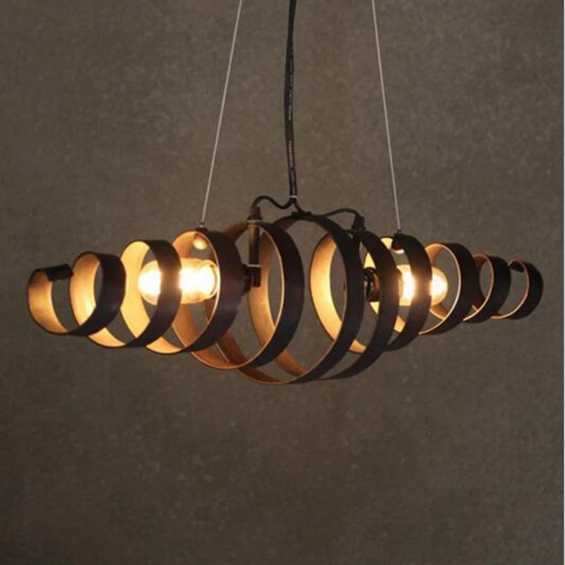 LukLoy Spiral Pendant Light Ceiling Lamp Vintage Hang for Bar Cafe Shop Loft Kitchen Island Dining Table Bedroom | Освещение