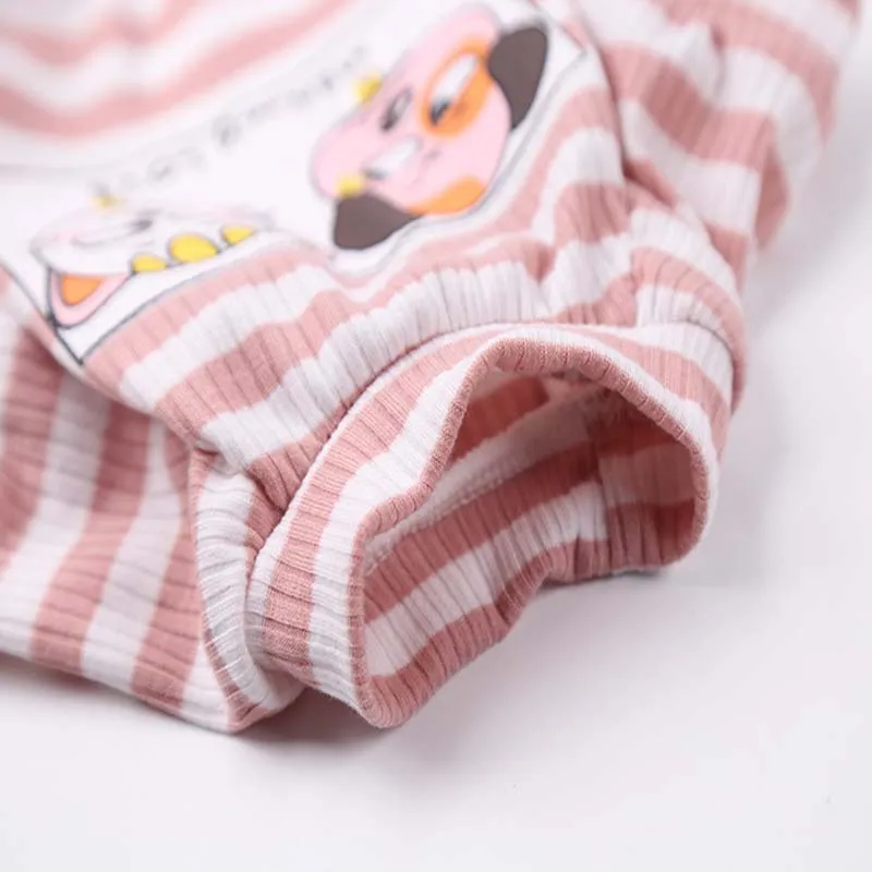 Летняя одежда для собак милая в полоску щенков хлопковые мягкие комбинезоны