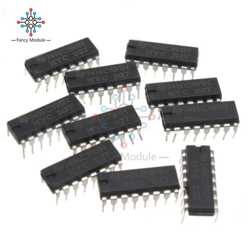 5 шт. SN74HC595N 74HC595 8-битный сменный регистр DIP-16 Новый и оригинальный IC | Инструменты