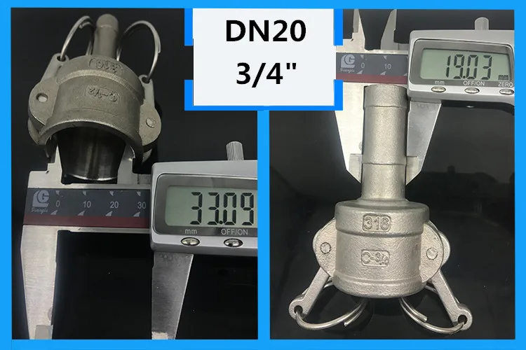 Бесплатная доставка DN20 3/4 &quotшланг хвост Barb 304 Stianless Сталь Тип C разъем Camlock