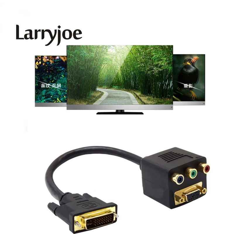 Многофункциональный кабель разветвитель для розетки VGA DVI 24 + 5 Male к RCA RGB AV|dvi-i to vga|dvi