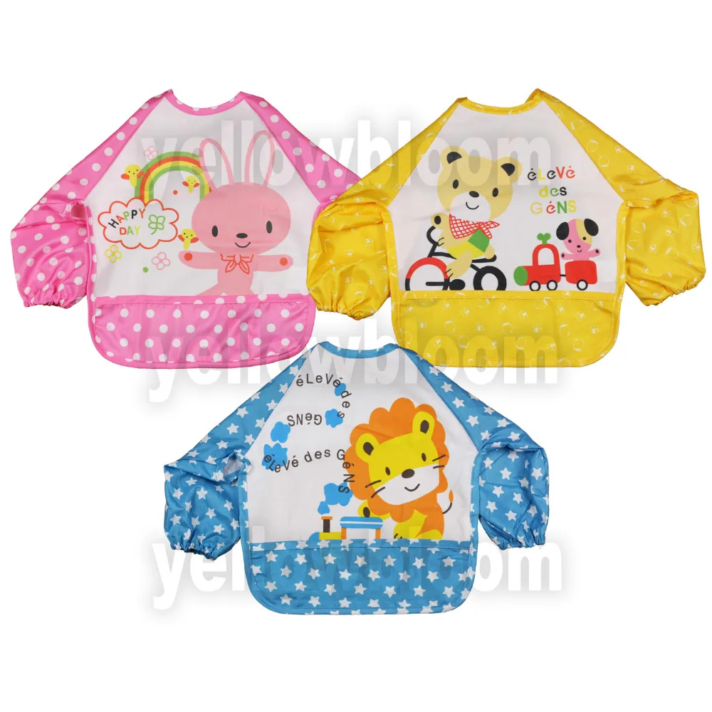 Детские Водонепроницаемый нагрудник для кормления Арт Фартук занятий живописью