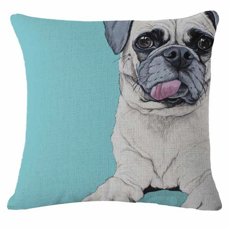 Такса Бостон бультерьер собака животное подушка с Мопсом скандинавский хлопок